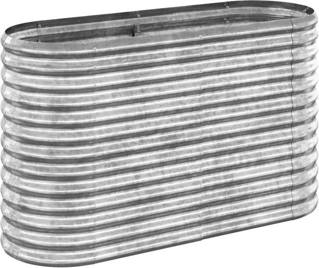 Furnicato Hochbeet aus verzinktem Stahl in Silber, B/T/H: 114 x 40 x 68 cm - Bild 1