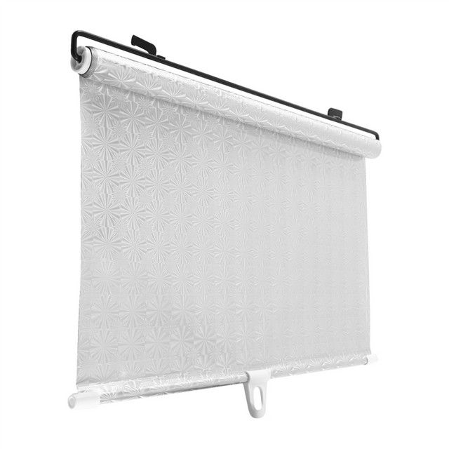 AFOURT-2X Sonnenschutz-Rolle verdunkelnd mit Saugnapf in Silver für Wohnzimmer, Küche, Büro und Autofenster - Bild 1
