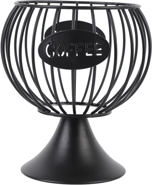 CosyHome Kaffeekapselhalter aus Metall in Schwarz mit beschwertem Boden für Schreibtisch und Zuhause - Bild 1