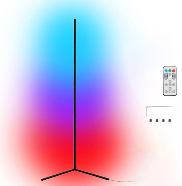 Tuya Smart Life RGB LED Ecke Stehleuchte mit Wifi und Fernbedienung, Blau/Mehrfarbig, Höhe: 52 cm - Bild 1