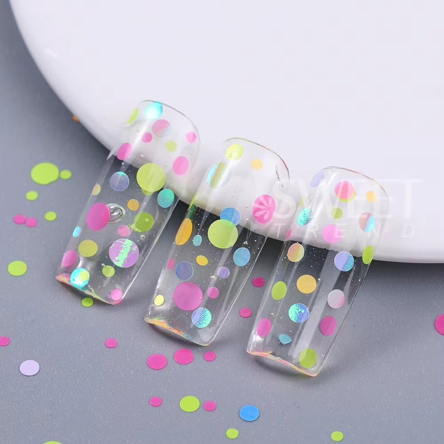 SWEET TREND Nagel Charms, Runde Pailletten, Holographisch, Glänzend - Bild 3