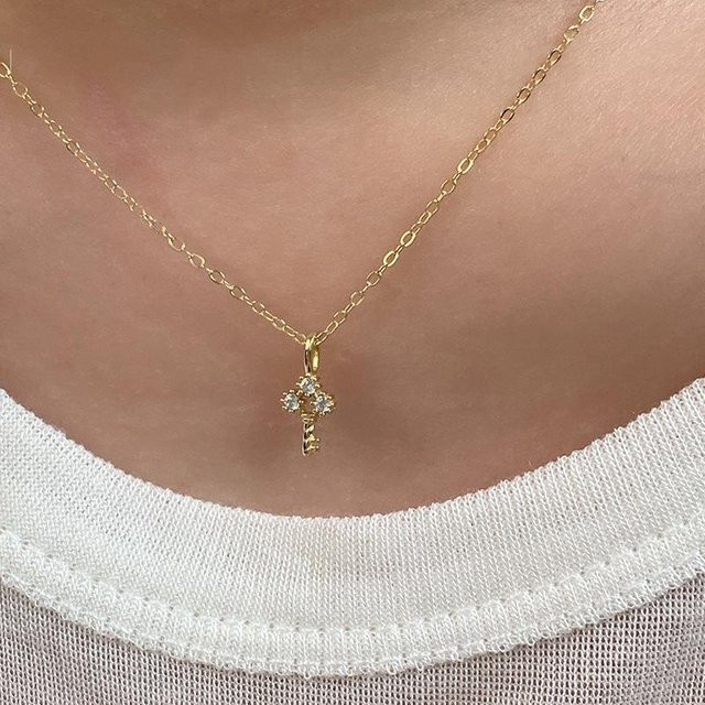 Lucky Star Jewelry Halskette, Edelstahl, Gold, Zirkonia, Damen - Bild 1