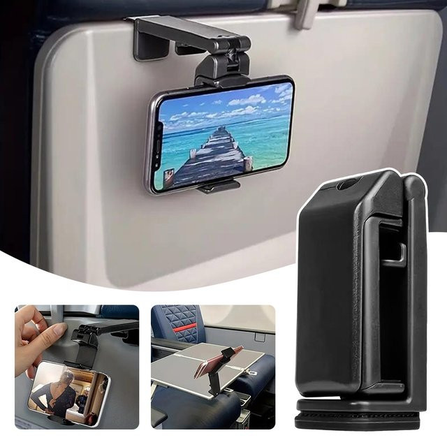 YEGBONG Universal Flugzeug Telefonhalter mit 360-Grad-Rotation in Schwarz - Bild 1