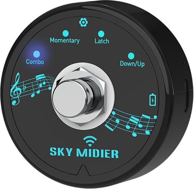 AROMA BT MIDI-Effektpedal Mini-MIDI-Controller mit Bluetooth und USB-C, Schwarz, B/T/H: 5 x 5 x 3 cm - Bild 1
