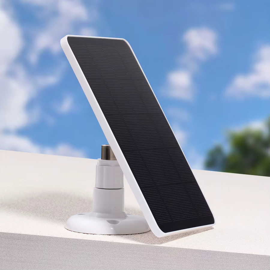 ieGeek Solarpanel-Kit für Outdoor Wireless Security Cameras, 10W 5V Wasserdichtes Solarladegerät mit DC5521 und USB-C Anschluss, Weiß - Bild 3
