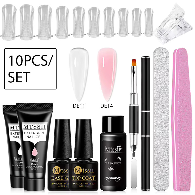 Mtssii Nagel Verlängerung Gel Set, 20 ml, mit 6W UV LED Lampe - Bild 2