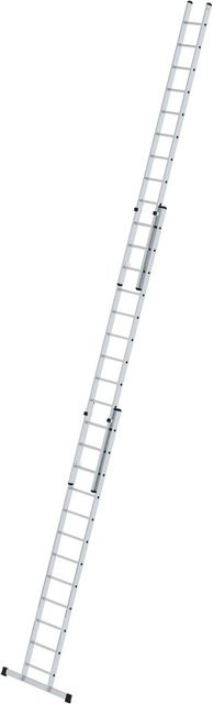 PROREGAL Sprossen-Schiebeleiter 3-teilig mit Standard-Traverse, Farbe: Silber, 3 x 12 Sprossen - Bild 1