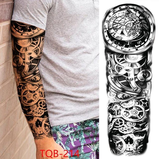 Temporäre Tattoo-Ärmel Flower Love, Unisex - Bild 1