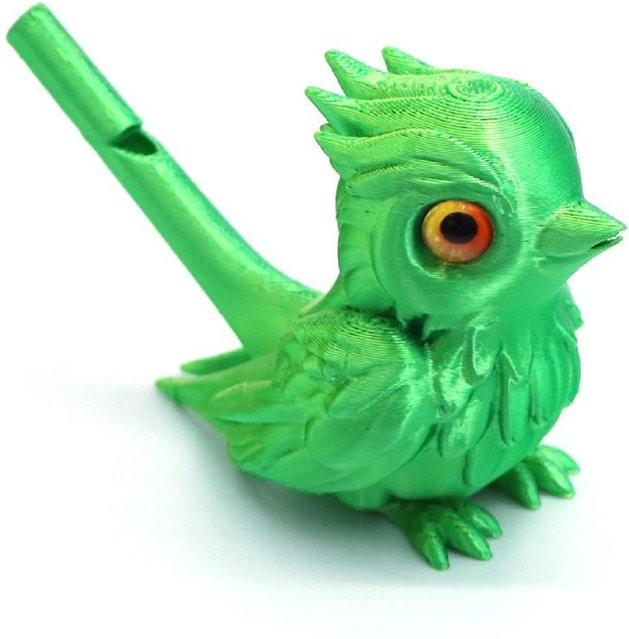 3D-gedruckte Vogelpfeife Kinderspielzeug Musikinstrument, Grün - Bild 1
