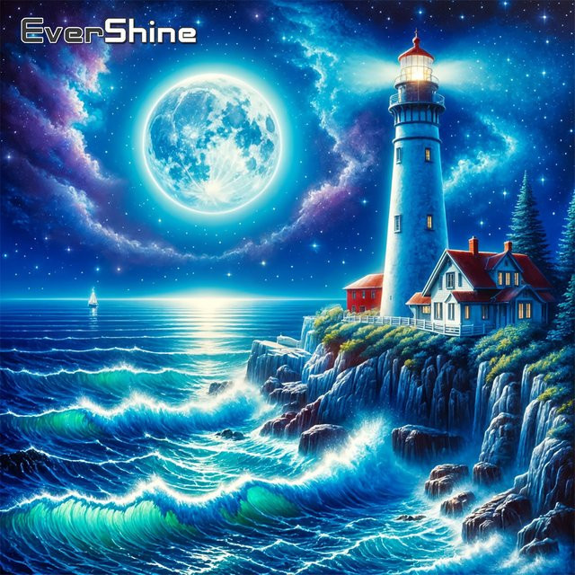 Evershine DIY Diamant Stickerei Leuchtturm Landschaft, Mosaik Malerei - Bild 1