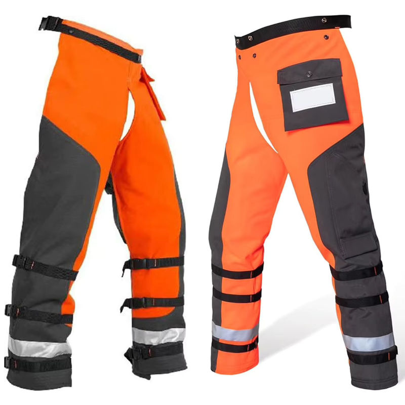 DAZZLEEX Kettensägenhose mit 9-lagigem Schutz in Orange, Unisex, Größe M - Bild 5