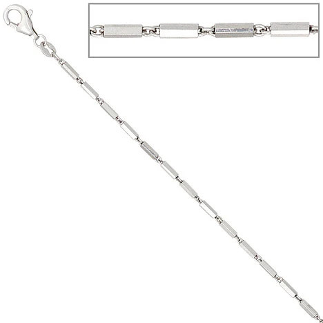 Colfem Halskette 925 Silber, Gliederkette, 42 cm, Unisex - Bild 1