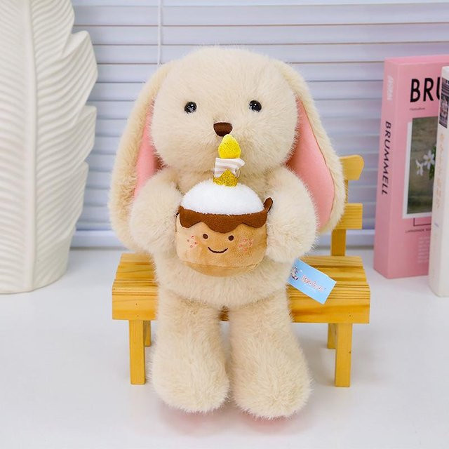 Hasenplüschtier Großohriger Hase, Puppe, Beige - Bild 1