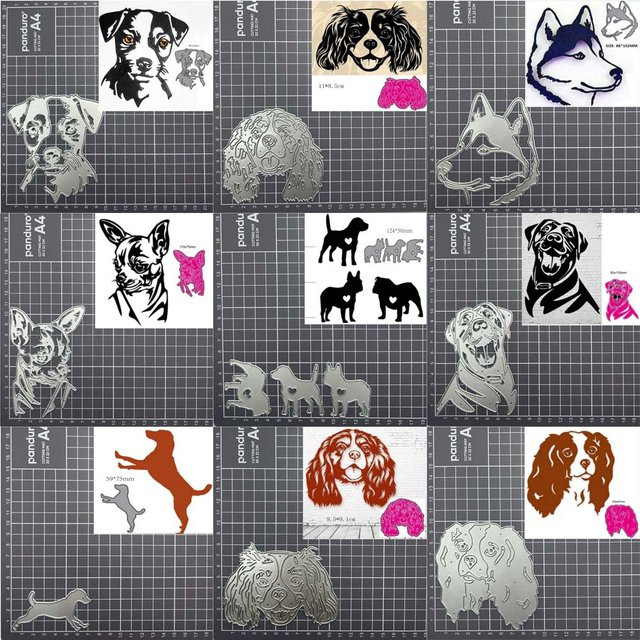 Metall-Stanzer Hund für DIY Scrapbooking und Papierdekoration als Prägeform für Bastelarbeiten - Bild 1