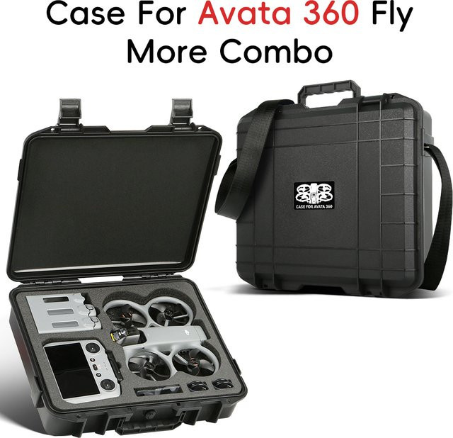 VYOPBC Hartschalen-Tragetasche für DJI Avata 360 Fly More Combo inklusive RC2 Fernbedienung, Schwarz - Bild 1