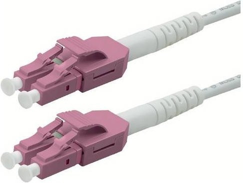 Roline Glasfaser LWL Anschlusskabel 10m Violett 2x LC - 2x LC 50/125 µ Multimode OM4 - Bild 1