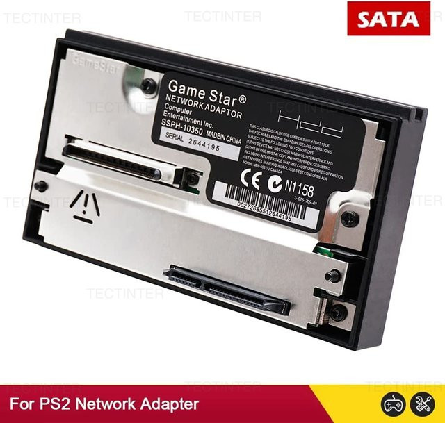Sony SATA-Netzwerkkarten-Adapter für Playstation 2 Fat in Schwarz - Bild 1