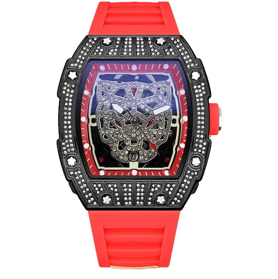 STARPERISH Armbanduhr Tonneau, Quarz, Edelstahl, Diamantbesetzt, Herren - Bild 4
