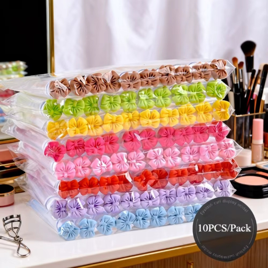 10-teiliges Make-up-Pinsel-Set, Mascara-Röhrenpinsel in Schleifenform, Braun - Bild 3