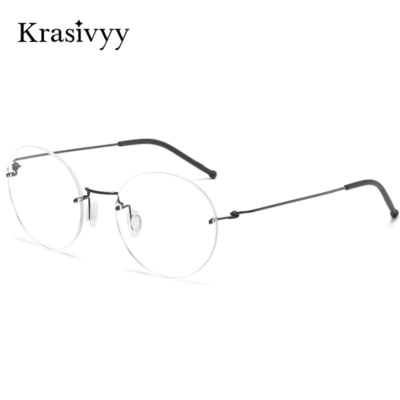 Denmark Optical Eyeglasses Korrektionsbrille, Titan, rund, Unisex - Bild 2