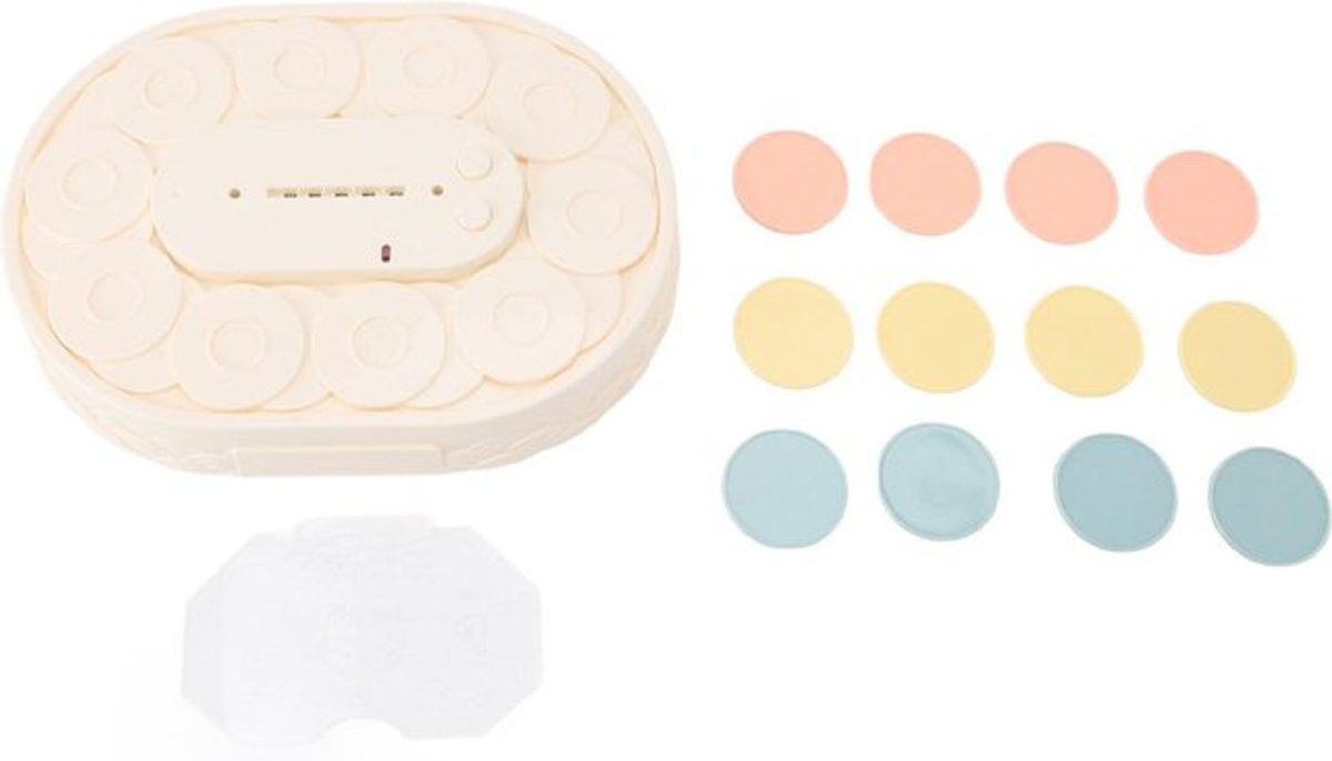 CosyHome Drehbarer Cupcake-Präsentationsständer mit Musik und LED-Beleuchtung, runde Servierplatte in Creme, ideal für Hochzeit und Geburtstag - Bild 1
