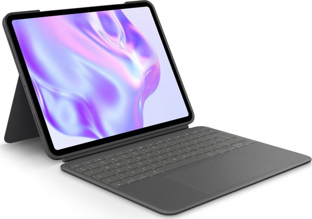 Logitech Combo Touch Tastatur und Foliohülle mit Trackpad für Apple iPad Pro 13-inch M4, hinterleuchtet, QWERTY US International, Graphite - Bild 1