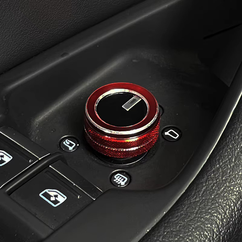 Kosero Rückspiegel Einstellknopf Dekoration Ring Aufkleber für Audi A6L A7 A8 RS 6/7 Q8 S6 S7 SQ8 S8 S8L Innenverkleidung - Bild 2