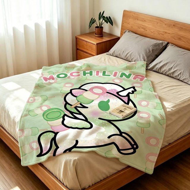 t-tokidoki Überwurfdecke aus weichem Flanell-Fleece in Multicolour - Bild 1