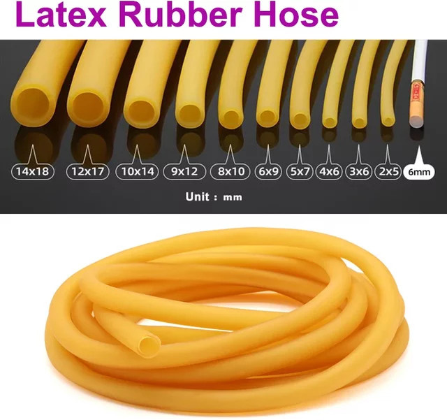 Idxod Natur Latex Gummischläuche Gelb, hochbelastbare medizinische chirurgische Schläuche, 1,6 bis 18 mm - Bild 1