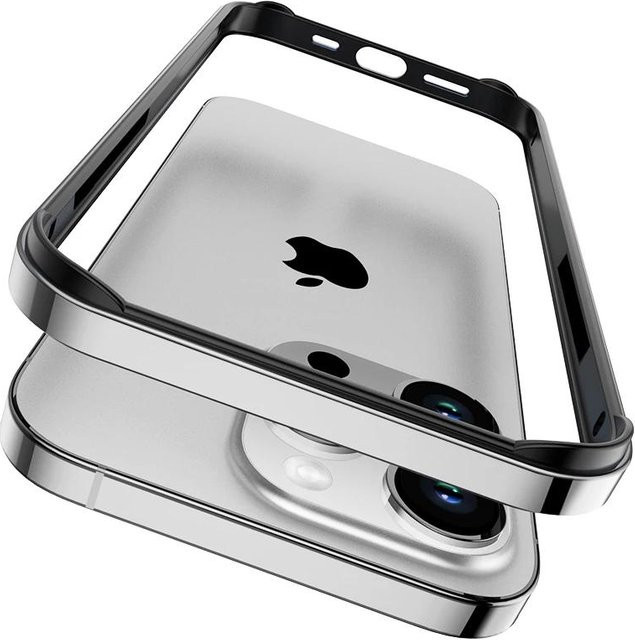 Hybrid-Silikonrahmen Aluminium-Metall-Handyhülle für Apple iPhone 17 16 15 14 13 12 11 Pro Max in Transparent mit verbesserter Wärmeableitung - Bild 1