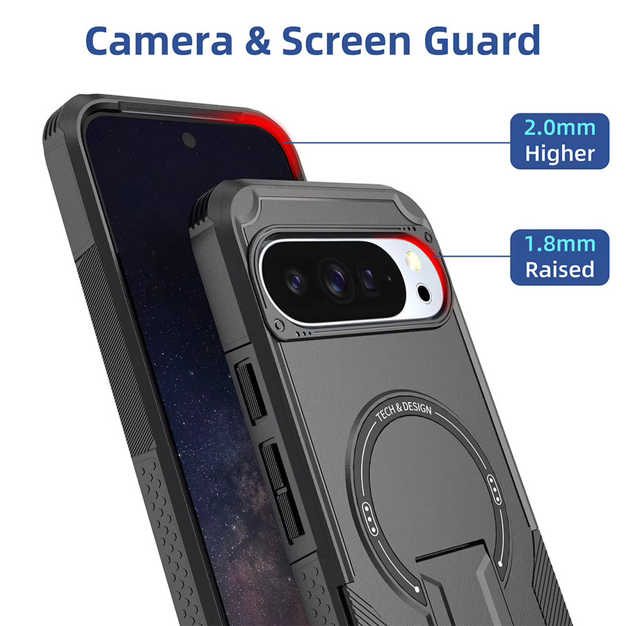 Stoßfeste Magnetische Bundesliga Shell Handyhülle für Google Pixel 10 Pro, Pixel 10, Pixel 9 und Pixel 10 Pro XL in Schwarz oder Grau - Bild 3