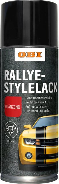 OBI Rallyestyle Lack Spray Schwarz glänzend 400 ml - Bild 1