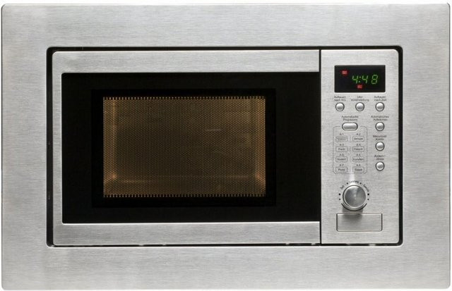 Exquisit EMW 20.1 G Kombi-Einbau-Mikrowelle mit Grill in Silber und Edelstahl - Bild 1