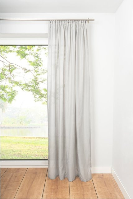Ondeco Schlaufenschal Breeze Gardine blickdicht, Farbe: Grau, B: 135 cm, H: 245 cm - Bild 1