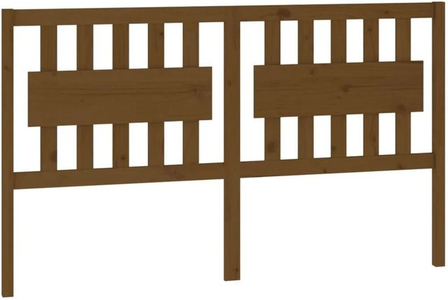 vidaXL Kopfteil aus Massivholz Kiefer in Honigbraun B: 155,5 cm, T: 4 cm, H: 100 cm - Bild 1