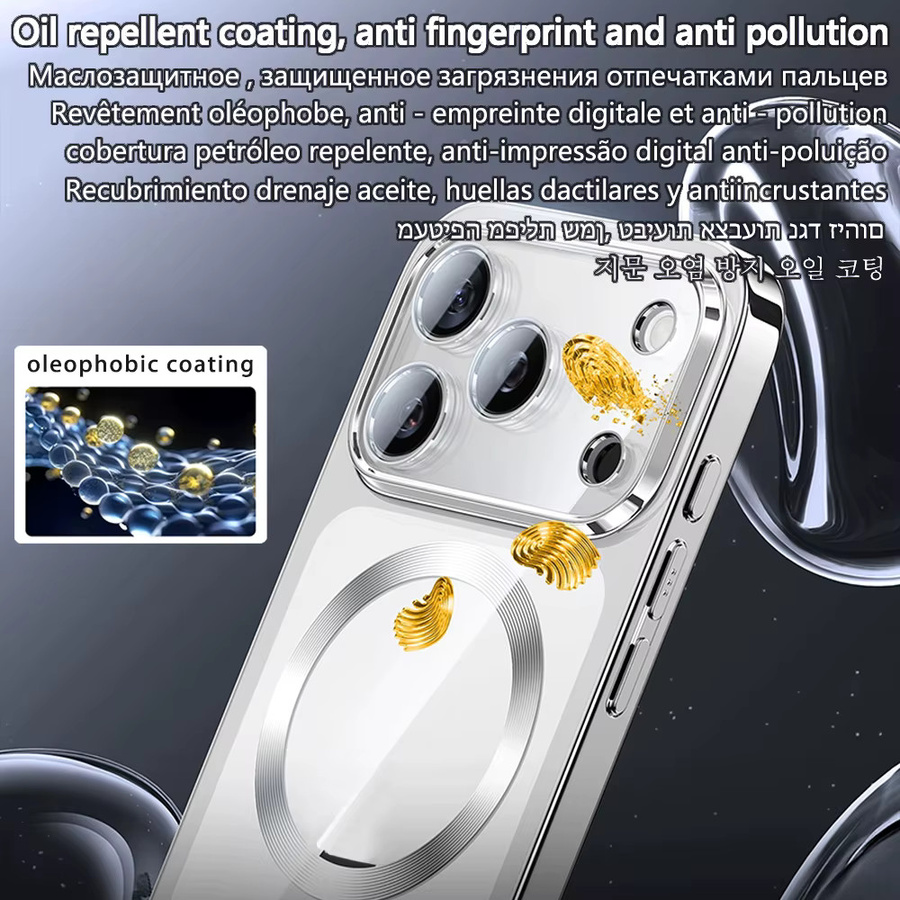 Transparente Magnetische Hülle mit Galvanisierung und Kameraobjektivschutz für Samsung Galaxy S26 S25 S24 S23 S22 S21 Ultra Plus FE kompatibel mit MagSafe in Blau - Bild 5