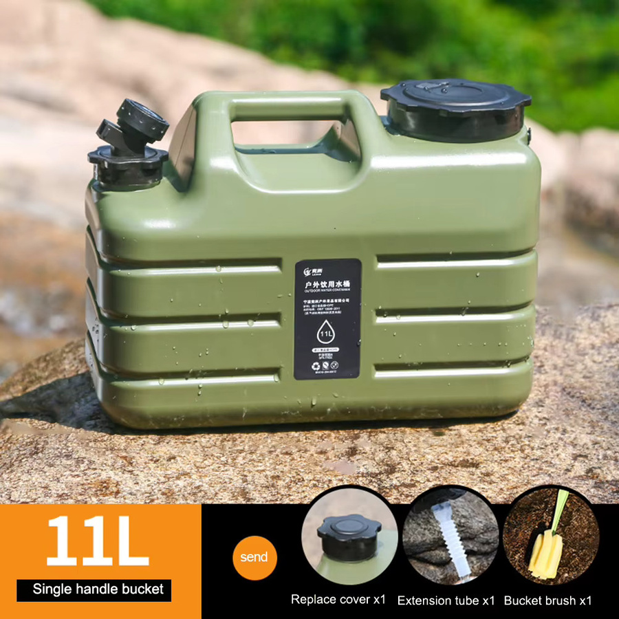 Alloet Outdoor-Wasserbehälter mit 11 l Volumen, tragbarer Camping-Wasserbeutel in Grün mit abnehmbarem Wasserhahn - Bild 4