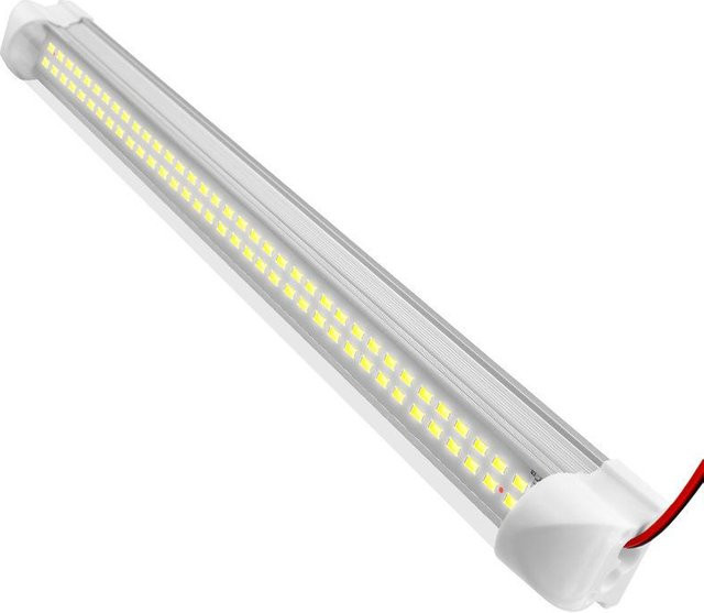 TC Home lighting LED Wandlampe für Camper und Wohnmobil mit 72 LEDs und Kippschalter in Weiß und Transparent - Bild 1