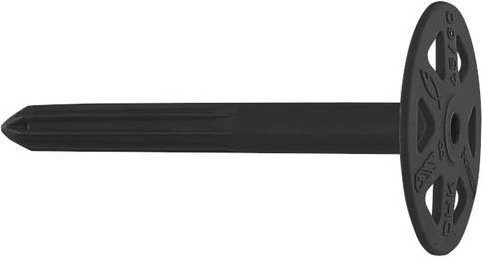 Fischer Dämmstoffhalter 80895 DHK 45/100 aus Kunststoff in Schwarz, Durchmesser: 125 mm, Dicke: 8 mm, 250 Stück - Bild 1