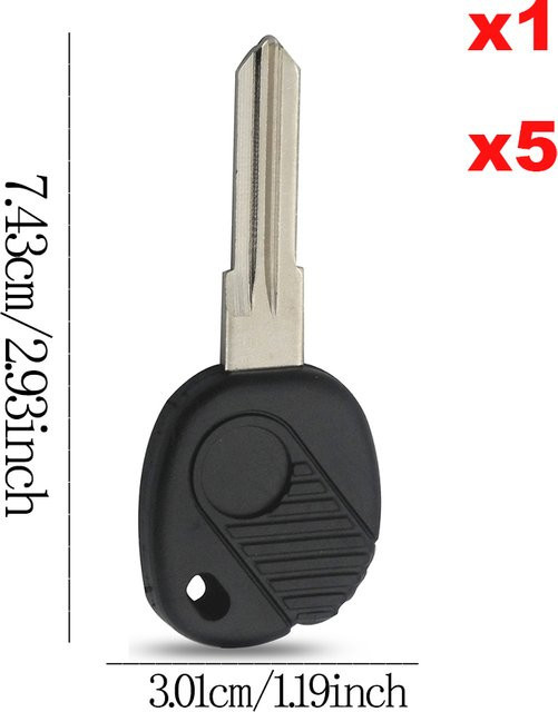 Jingyuqin Ersatz Transponder Fernbedienung Auto Schlüssel Shell für Volkswagen Fob Schlüssel Fall Abdeckung, Schwarz - Bild 1