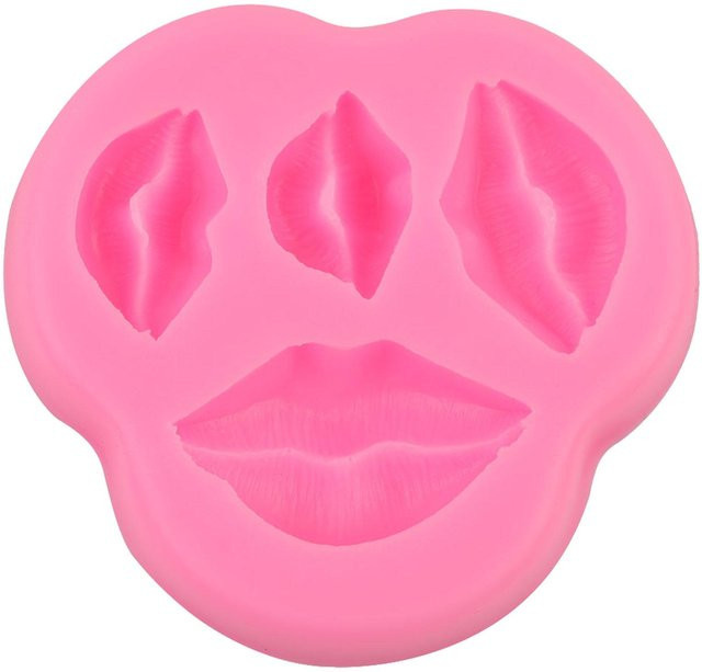 TOMTOP JMS Silikon Backform in Lippenform für Kuchen und Partygebäck, Rosa - Bild 1