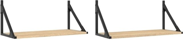 vidaXL Wandregale 2er Set aus Holzwerkstoff in Sonoma-Eiche, B/T/H: 60 x 25 x 25,5 cm - Bild 1