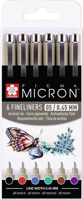 Sakura Pigma Micron Fineliner Set Multicolor mit 0,45 mm Stiftstärke - Bild 1