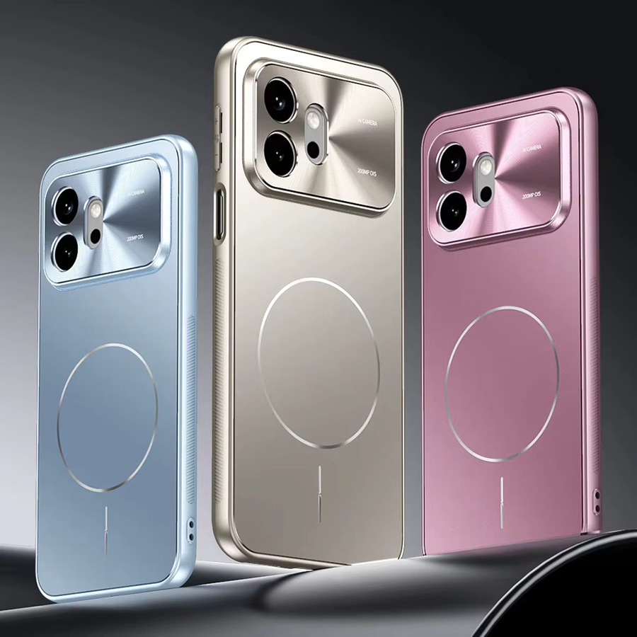 Stoßfeste magnetische Handyhülle für Honor 600 und Honor 600 Pro in Schwarz mit mattem Finish und Kameraschutz - Bild 3