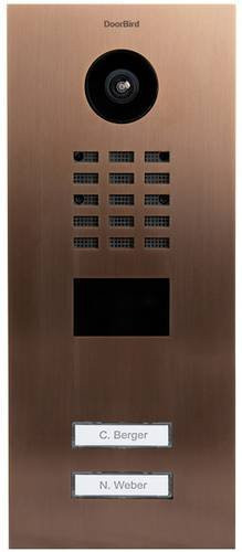 DoorBird D2102V IP-Video-Türsprechanlage LAN Außeneinheit aus Edelstahl V2A in Bronze-Optik - Bild 1