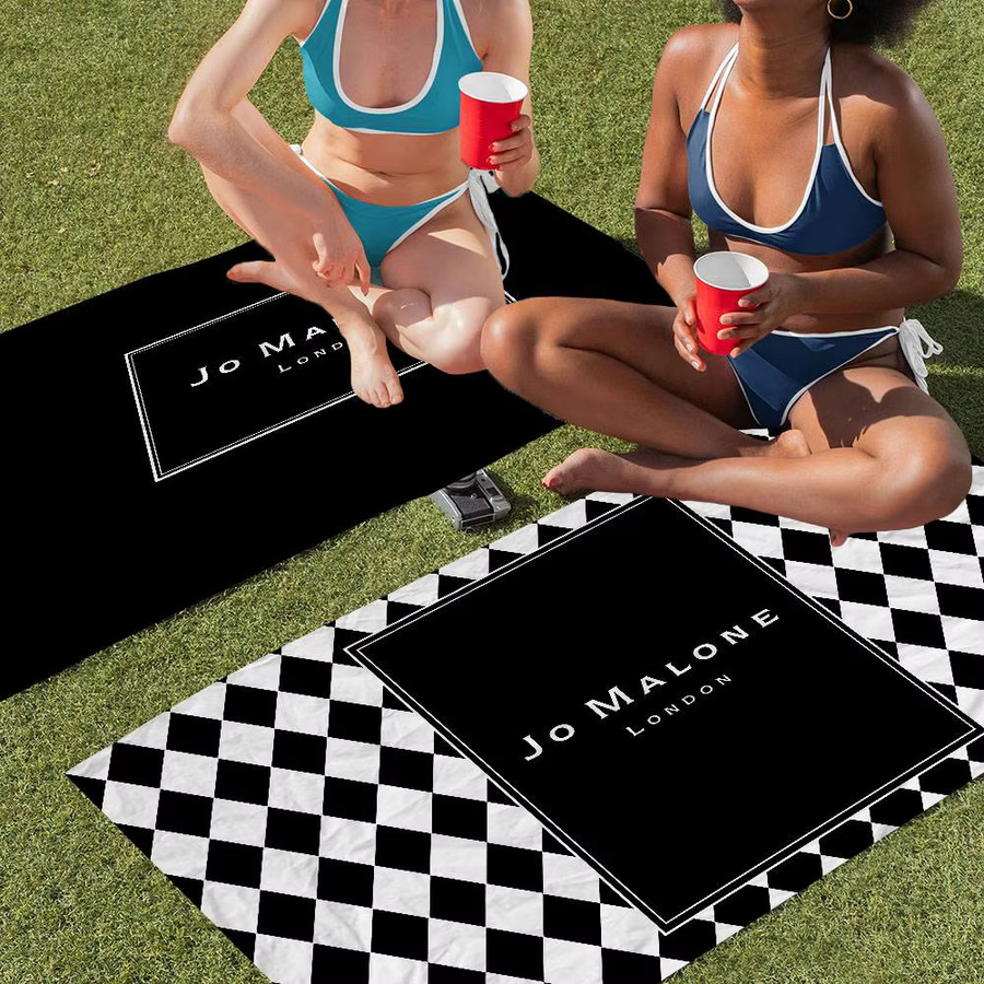 Potdemiel Mikrofaser-Strandtuch in Schwarz, super saugfähiges und schnell trocknendes Pool-Handtuch für Damen und Herren - Bild 3
