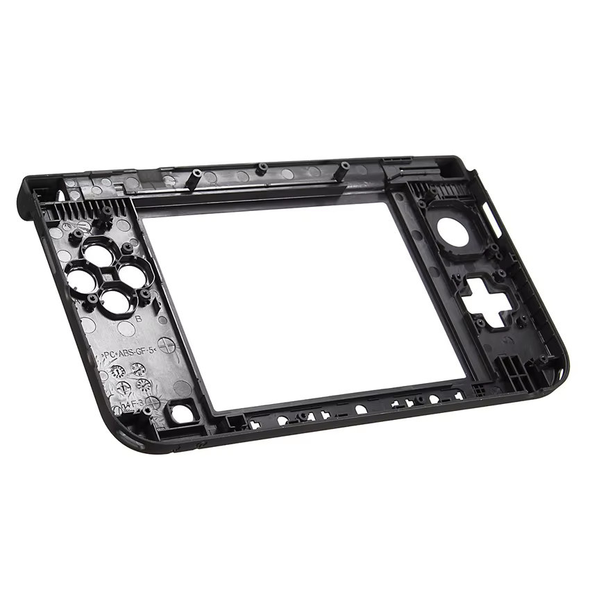 Yuxi Ersatzgehäuse für Nintendo 3DS XL und 3DS LL, Gehäuse-Shell mit Scharnier und unterem mittlerem Rahmen, Schwarz - Bild 3