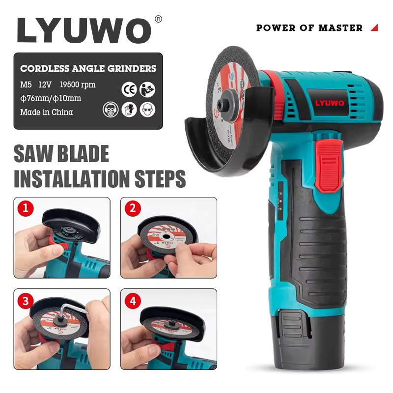 LYUWO Mikro-Winkelschleifer kabelloser Füllschleifer zum Diamantschneiden mit 12 V Akku - Bild 3
