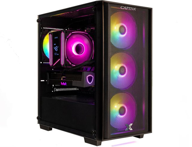 Captiva PC Entry Gaming R10-0406 in Schwarz mit AMD Ryzen 7 7800X3D, RTX 5070 12GB GDDR7, 32GB DDR5, 2TB SSD und WLAN - Bild 1