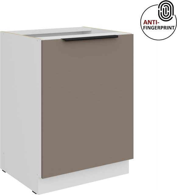Küchen Unterschrank ARIA Sandgrau matt Anti Fingerprint Breite: 60 cm - Bild 1